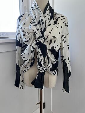 Vtg Y2K Vivienne Westwood Anglomania Absence of Rose Shawl Wrap Shirt Top 42